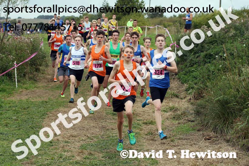 Mens under-17s Start Fitness North Eastern Harrier League, Tanfield, County Durham. Photo: David T. Hewitson/Sports for All Pics
